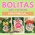 Bolitas Navideñas Premium con Foto Personalizadas x 3 und - Fauna Regalos que emocionan