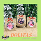Bolitas Navideñas Premium con Foto Personalizadas x 9 und - Fauna Regalos que emocionan