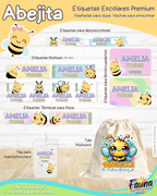 Abejita 🐝 - Etiquetas Escolares Premium Personalizadas