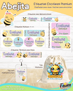 Abejita 🐝 - Etiquetas Escolares Premium Personalizadas