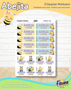Abejita 🐝 - Etiquetas Escolares Premium Personalizadas