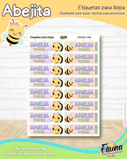Abejita 🐝 - Etiquetas Escolares Premium Personalizadas