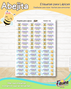 Abejita 🐝 - Etiquetas Escolares Premium Personalizadas