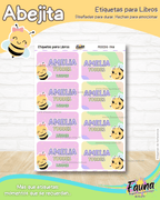 Abejita 🐝 - Etiquetas Escolares Premium Personalizadas