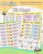 Abejita 🐝 - Etiquetas Escolares Premium Personalizadas