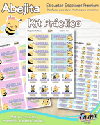 Abejita 🐝 - Etiquetas Escolares Premium Personalizadas