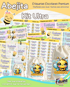 Abejita 🐝 - Etiquetas Escolares Premium Personalizadas