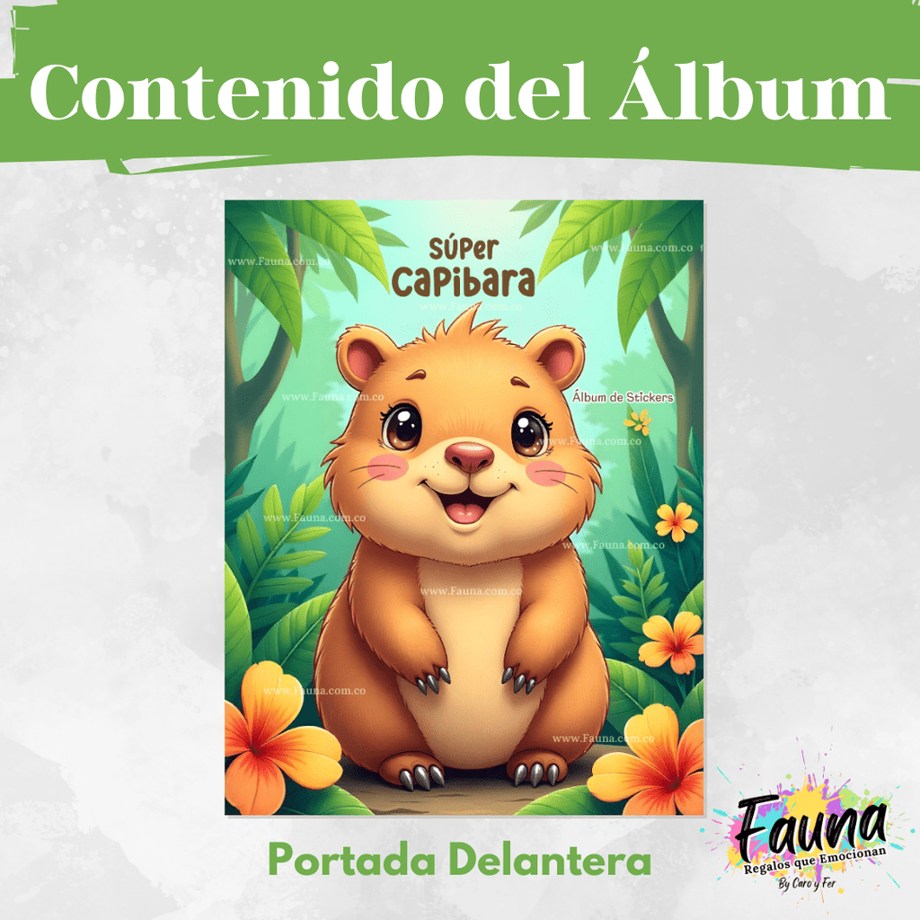 🦫 Álbum de Láminas Capibara – Diversión con el Roedor Más Tierno del Mundo