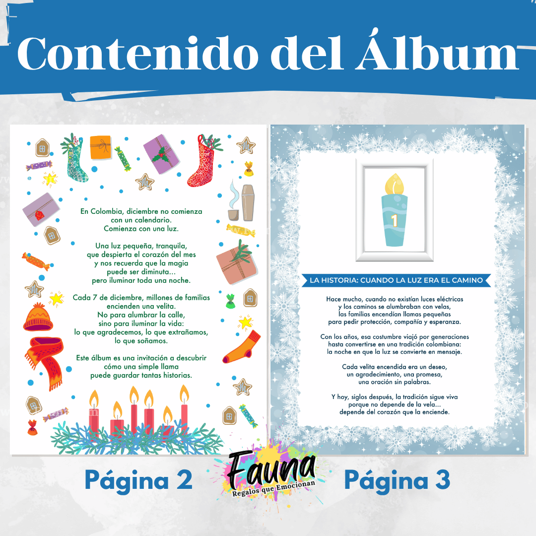 Álbum Día de las Velitas 2025 – Álbum con Láminas tipo Panini 🕯️
