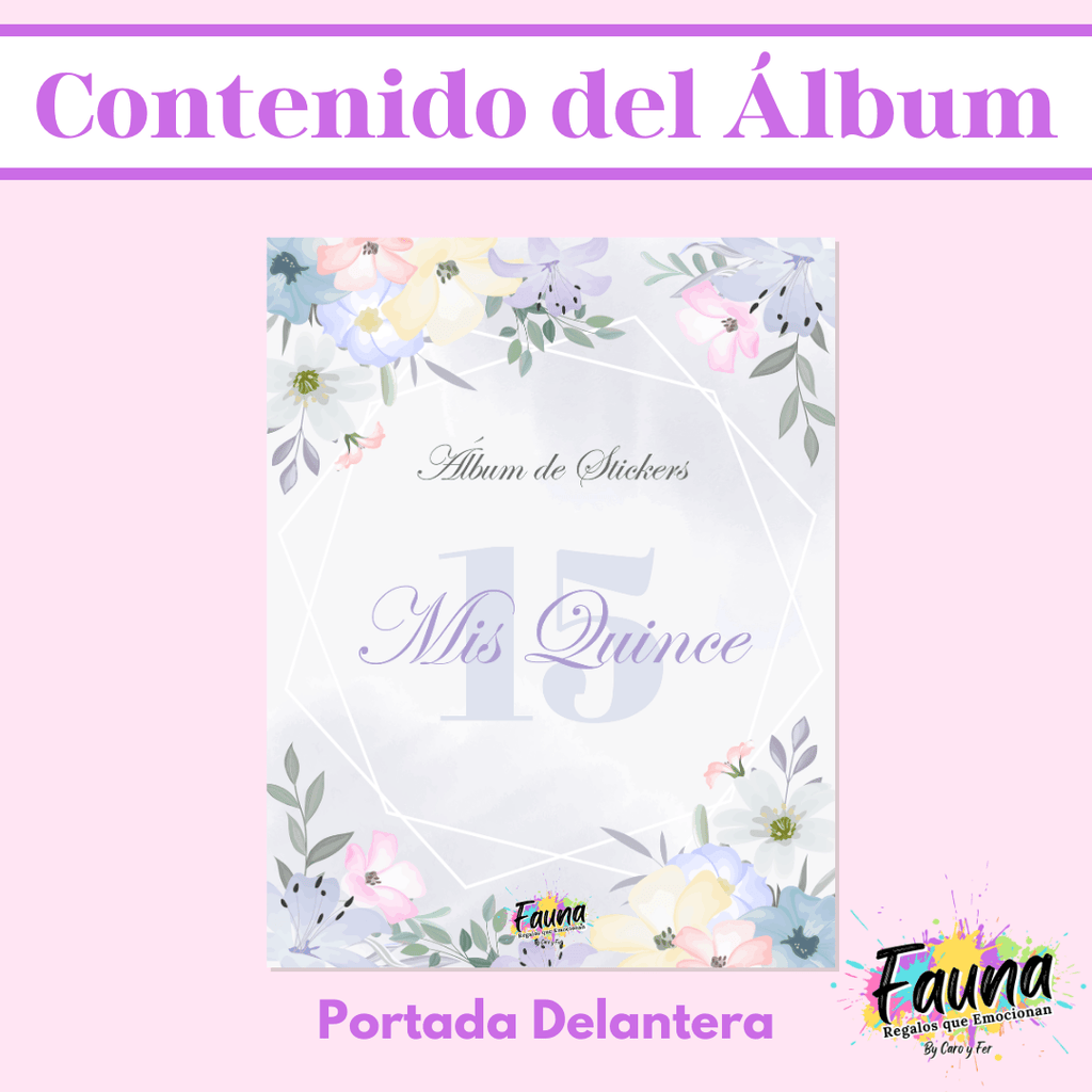 Álbum de Láminas 15 Años Personalizado con 18 Fotos - Fauna Regalos que emocionan