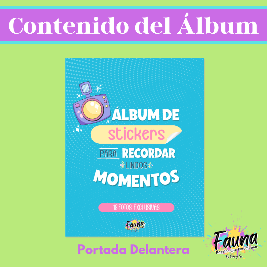 Álbum de Láminas para toda Ocasión Personalizado con 18 Fotos - Fauna Regalos que emocionan