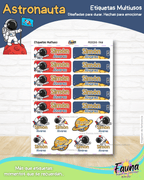 Astronauta 🚀 - Etiquetas Escolares Premium Personalizadas