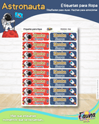 Astronauta 🚀 - Etiquetas Escolares Premium Personalizadas