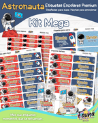 Astronauta 🚀 - Etiquetas Escolares Premium Personalizadas
