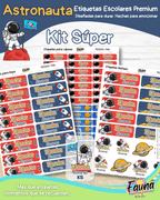 Astronauta 🚀 - Etiquetas Escolares Premium Personalizadas