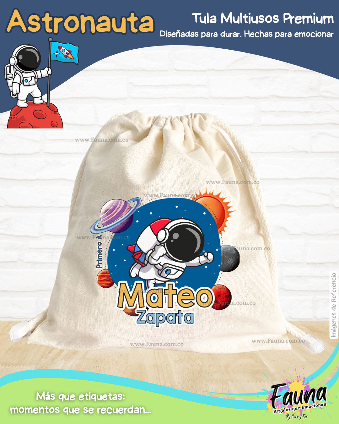 Astronauta 🚀 - Etiquetas Escolares Premium Personalizadas