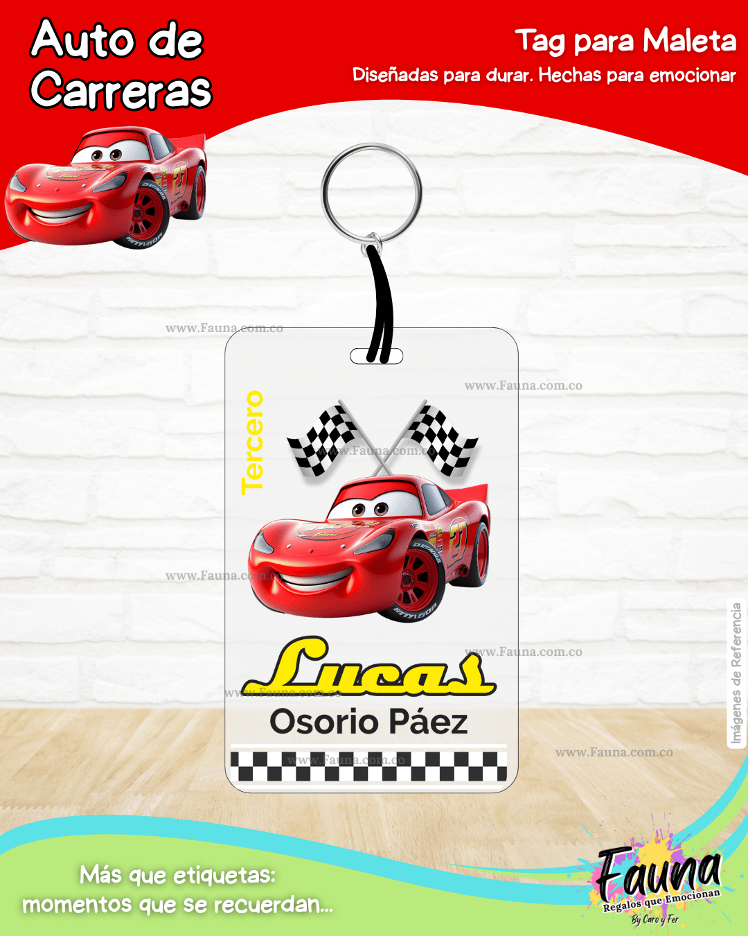 Auto de Carreras 🏎️ - Etiquetas Escolares Premium Personalizadas