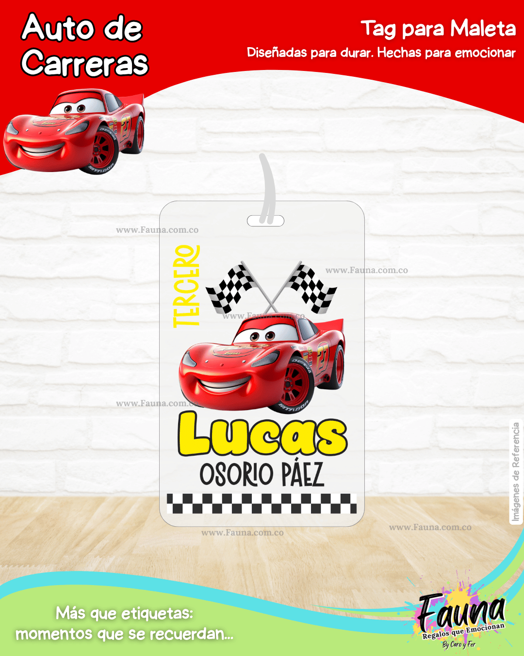 Auto de Carreras 🏎️ - Etiquetas Escolares Premium Personalizadas