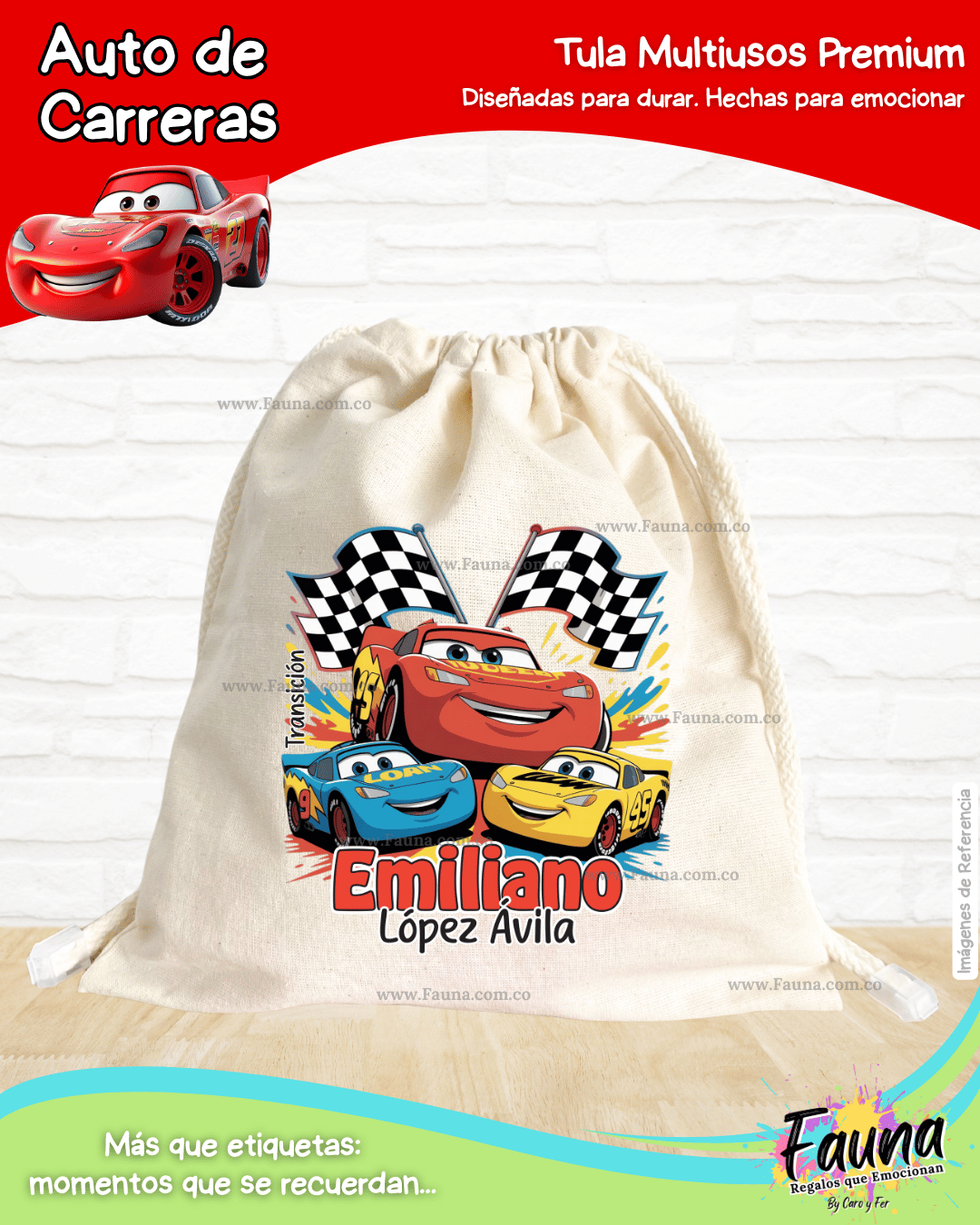 Auto de Carreras 🏎️ - Etiquetas Escolares Premium Personalizadas