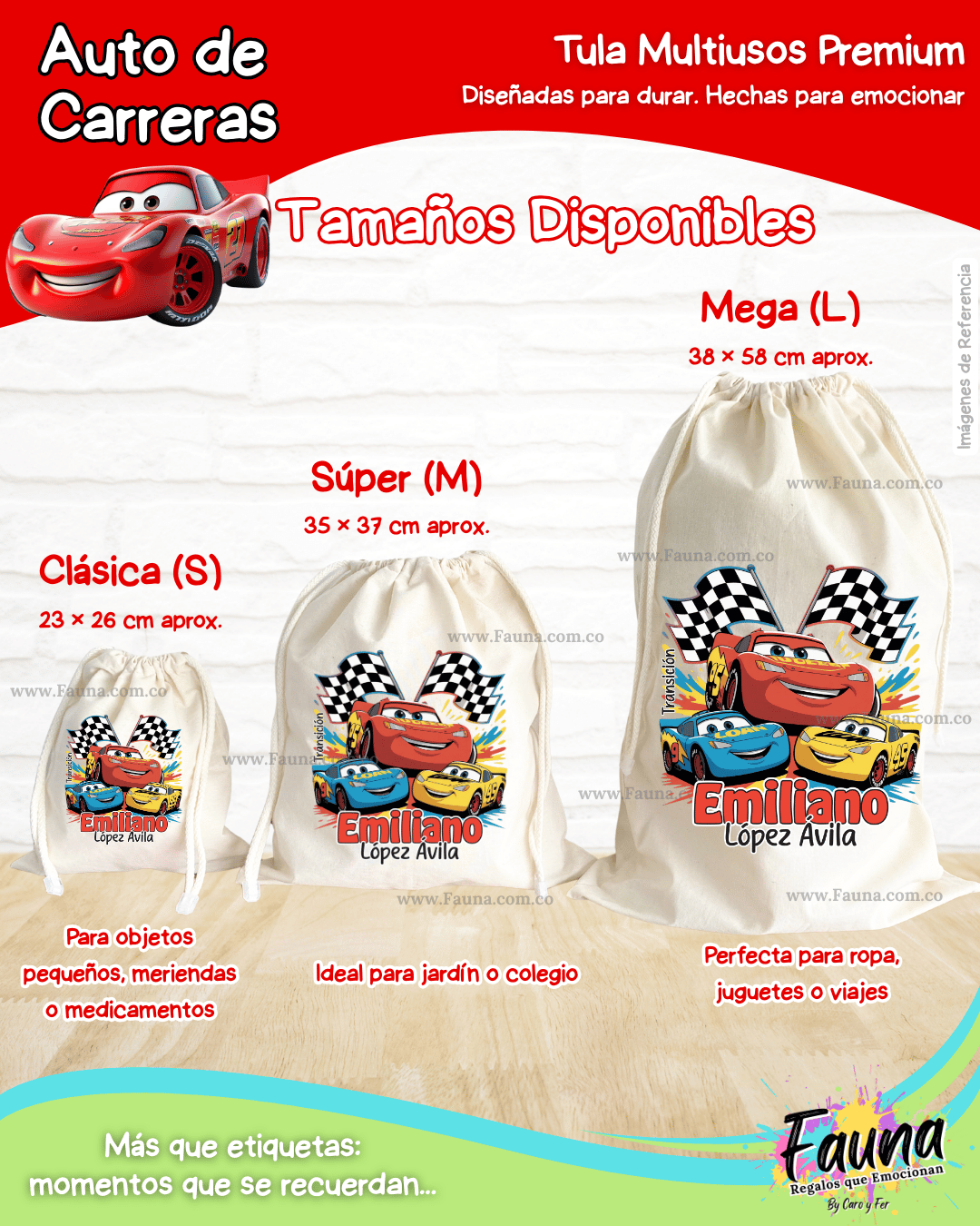 Auto de Carreras 🏎️ - Etiquetas Escolares Premium Personalizadas