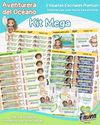 Aventurera del Océano 🌺 - Etiquetas Escolares Premium Personalizadas