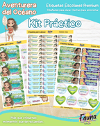 Aventurera del Océano 🌺 - Etiquetas Escolares Premium Personalizadas
