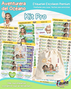 Aventurera del Océano 🌺 - Etiquetas Escolares Premium Personalizadas