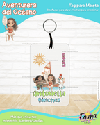 Aventurera del Océano 🌺 - Etiquetas Escolares Premium Personalizadas