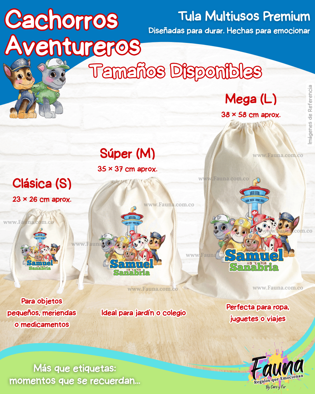 Cachorros Aventureros 🐾 - Etiquetas Escolares Premium Personalizadas