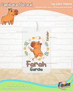 Capibara Natural 🦫 - Etiquetas Escolares Premium Personalizadas