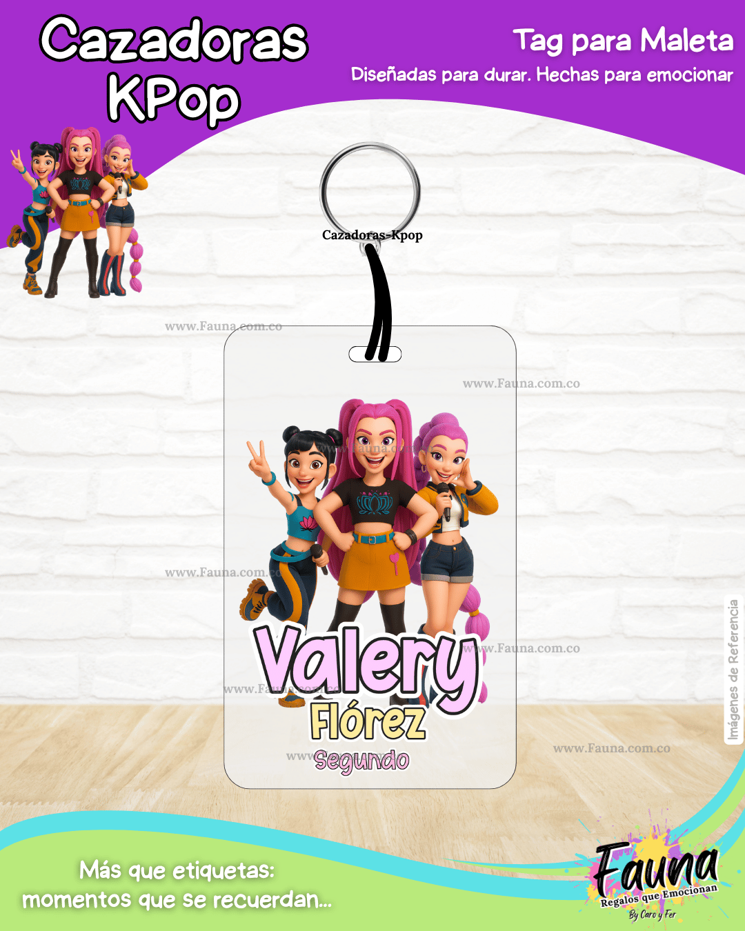 Cazadoras K-Pop 💜 - Etiquetas Escolares Premium Personalizadas