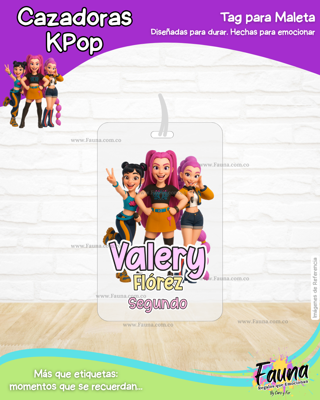Cazadoras K-Pop 💜 - Etiquetas Escolares Premium Personalizadas
