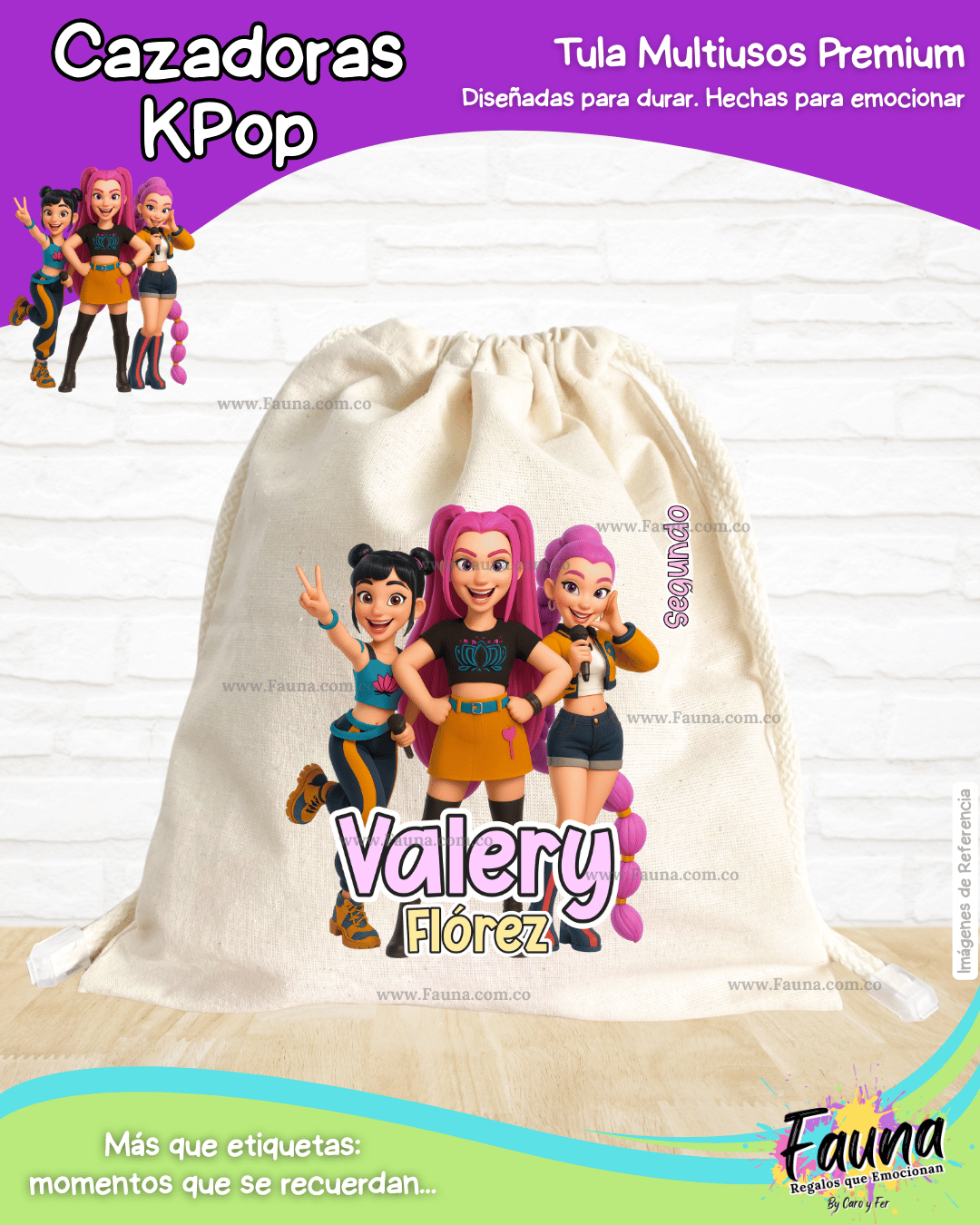 Cazadoras K-Pop 💜 - Etiquetas Escolares Premium Personalizadas