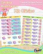 Cerdita Aventurera 🐷 - Etiquetas Escolares Premium Personalizadas