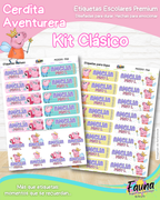 Cerdita Aventurera 🐷 - Etiquetas Escolares Premium Personalizadas