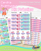 Cerdita Aventurera 🐷 - Etiquetas Escolares Premium Personalizadas