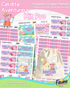 Cerdita Aventurera 🐷 - Etiquetas Escolares Premium Personalizadas