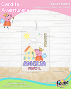 Cerdita Aventurera 🐷 - Etiquetas Escolares Premium Personalizadas