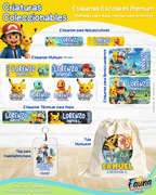 Criaturas Coleccionables 🟡 - Etiquetas Escolares Premium Personalizadas