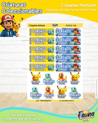 Criaturas Coleccionables 🟡 - Etiquetas Escolares Premium Personalizadas
