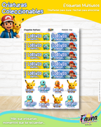 Criaturas Coleccionables 🟡 - Etiquetas Escolares Premium Personalizadas
