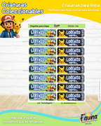 Criaturas Coleccionables 🟡 - Etiquetas Escolares Premium Personalizadas