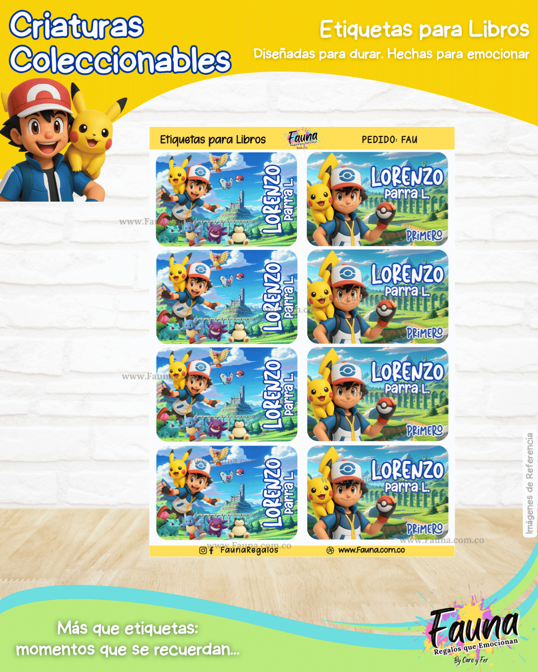 Criaturas Coleccionables 🟡 - Etiquetas Escolares Premium Personalizadas
