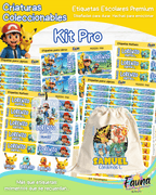 Criaturas Coleccionables 🟡 - Etiquetas Escolares Premium Personalizadas