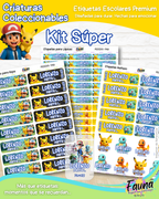 Criaturas Coleccionables 🟡 - Etiquetas Escolares Premium Personalizadas