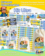 Criaturas Coleccionables 🟡 - Etiquetas Escolares Premium Personalizadas