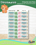 Dinosaurios 🦖 - Etiquetas Escolares Premium Personalizadas