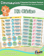 Dinosaurios 🦖 - Etiquetas Escolares Premium Personalizadas
