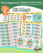 Dinosaurios 🦖 - Etiquetas Escolares Premium Personalizadas