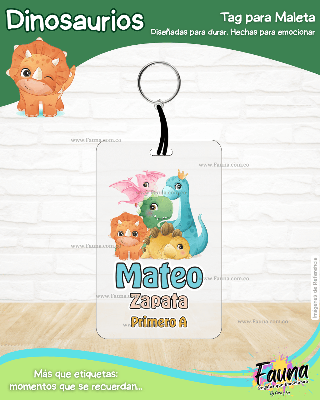 Dinosaurios 🦖 - Etiquetas Escolares Premium Personalizadas